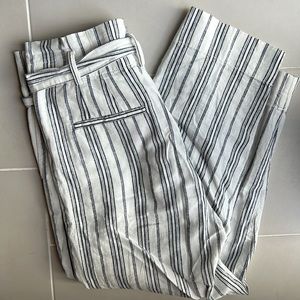 madewell striped linen pants